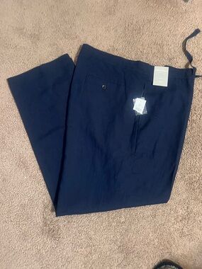 NWT Linea Uomo linen drawstring pants sz 40/30